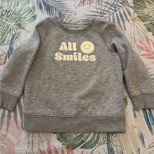 Cat & Jack Gray 'All Smiles' Kids Sweatshirt